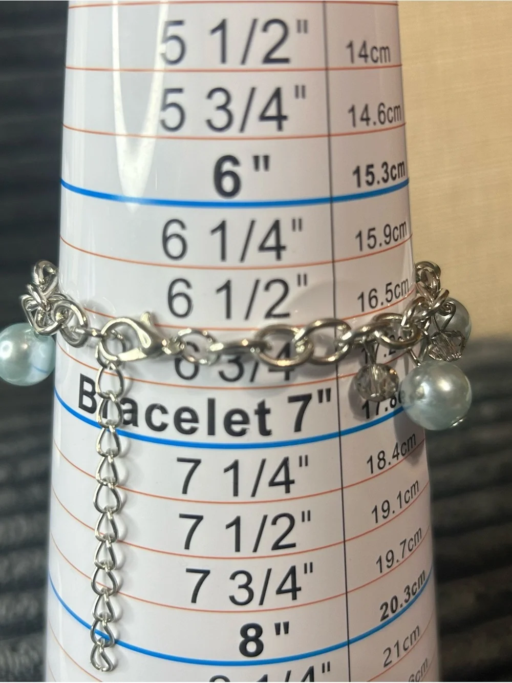 Silver Tone Chain Link Charm Bracelet
